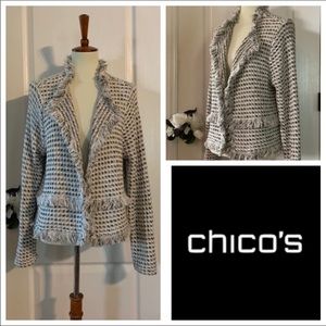 NWOT Open Front Jacket with Fringe Edge